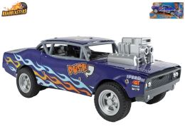 Roadblasters muscle car 21cm modré kov na zotrvačník v krabičke