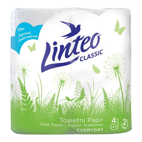 LINTEO CLASSIC 4x2 rétegű, fehér WC-papír, 15m