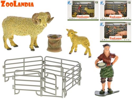 Zoolandia farmos állatkák kölyökkel és kiegészítőkkel 4 féle, dobozban