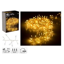 Fénylánc 480 LED meleg fehér, hossza 4,8 m, kültéri. Használat: