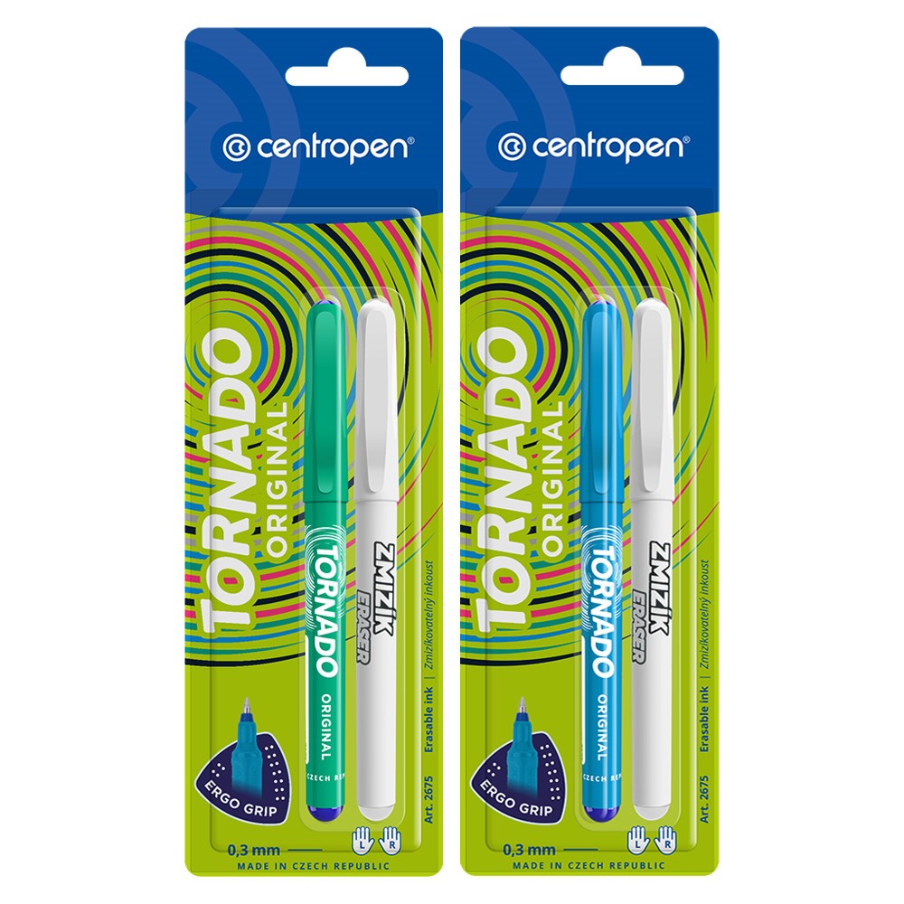 Golyóstoll CENTROPEN 2675/2 Tornado Original + radír, blister (1)