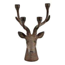 Adventi gyertyatartó szarvas 34 cm