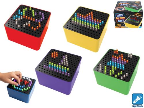 8,5 cm-es elektronikus mozaik, elemmel működő, világító, 4 színben, dobozban