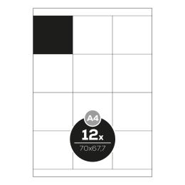 Top Stick címkék A4/100 db, 70x67,7 mm - 12 címke, fehér