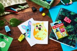 Kiemelő STABILO BOSS MINI Animal Vibes - sárga (2)