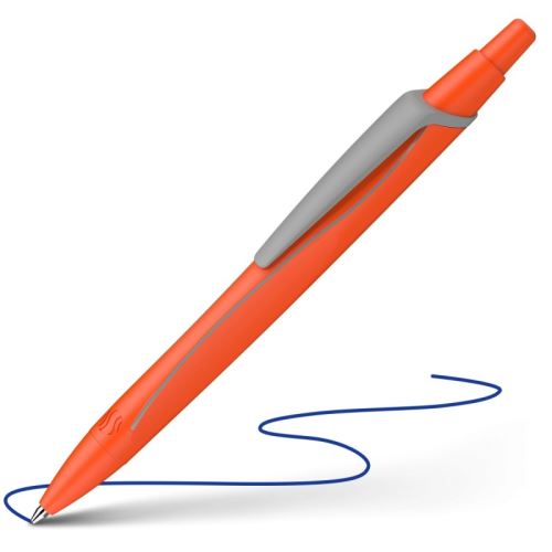Pero guľôčkové Schneider Reco Neon orange - modrá náplň