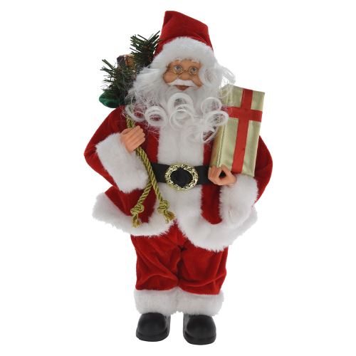 Dísz figura - Mikulás fehér-piros 80 cm