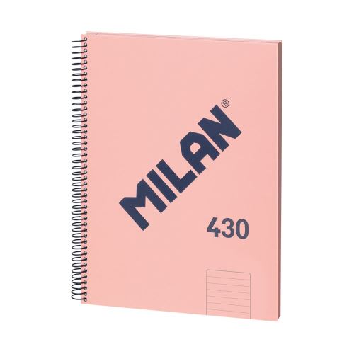Blok linajkový so špirálou A4 MILAN 80 listov, ružový