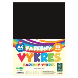 Farebný výkres A4 180g/m2, bal/50 ks - čierna