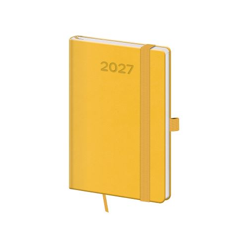 Diár 2027 týždenný vreckový Print Pop - žltá