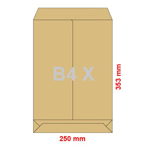B4 X Talpas Boríték 250x353 mm, barna (250 db) (17851)