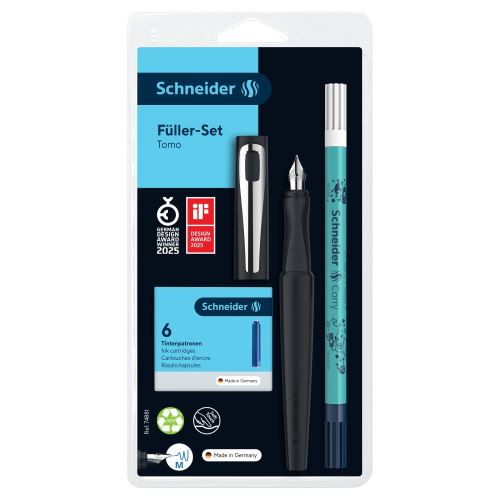 Pero bombičkové Schneider Tomo black + bombičky + zmizík