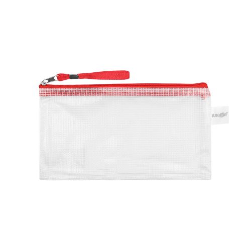Irattasak hálós zipzáras PVC/DL, piros