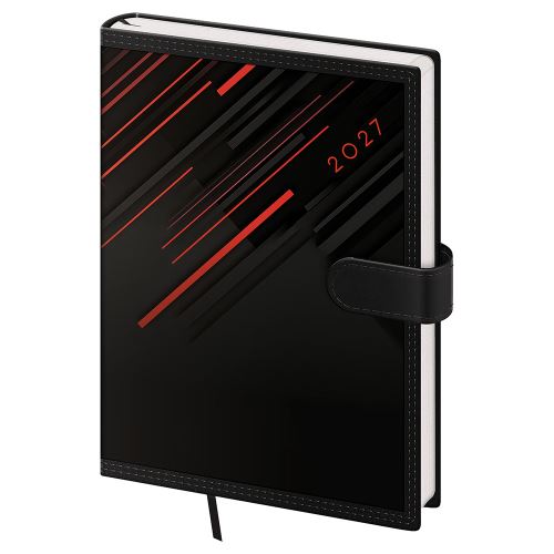 Diár 2027 denný A5 Tone - červená s magnetom