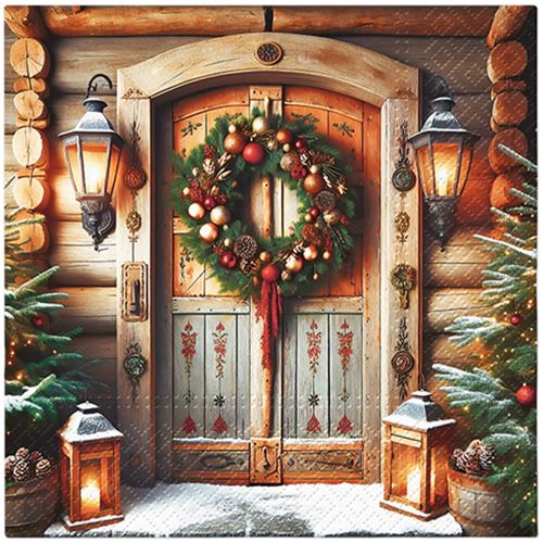 PAW L szalvéták 33x33cm Doorway to Christmas