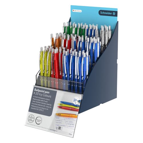 Schneider Pero golyós toll K20 Icy Colours SiS Display bemutatóállvány, 100 db