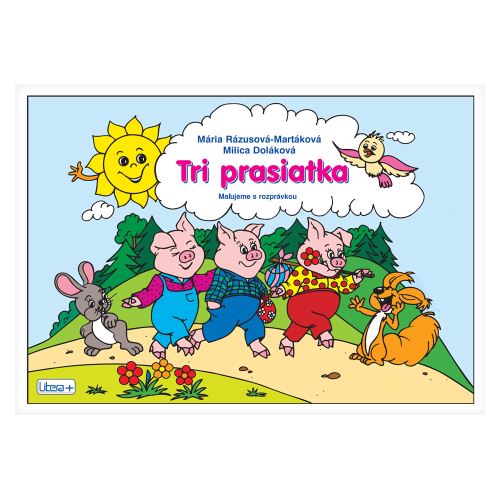 Omaľovánka A5 Litera - Tri prasiatka