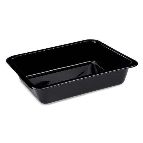 Menü tál (PP) extra szilárd osztatlan fekete 227 x 178 x 49 mm [50 db]