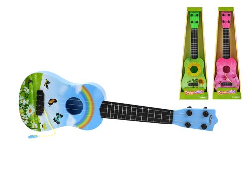 Gitár, 48 cm, 3 különböző színben, dobozban