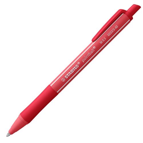 Pero guľôčkové STABILO pointball colorful - červená náplň