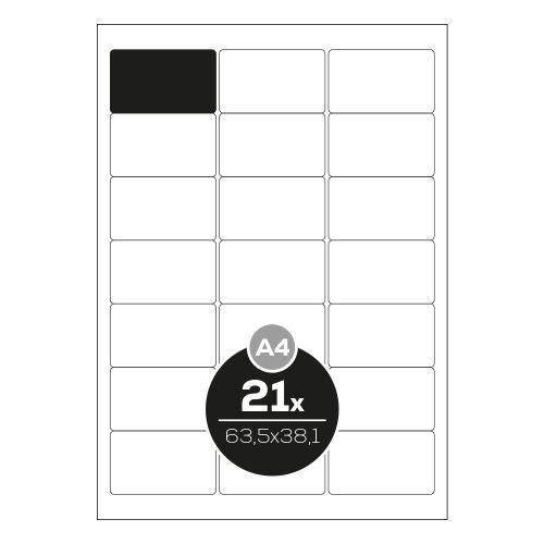 Univerzális etikettek, 63,5x38,1 mm, lekerekített sarkok, APLI, 2100 etikett/csomag