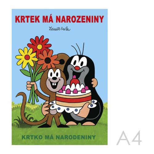 Színező oldal A4 Akim - Mole születésnapja van