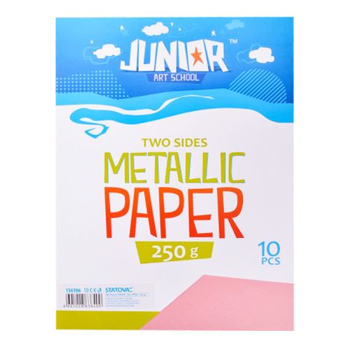 Dekor karton  A4 10 db rózsaszín metallic 250 g
