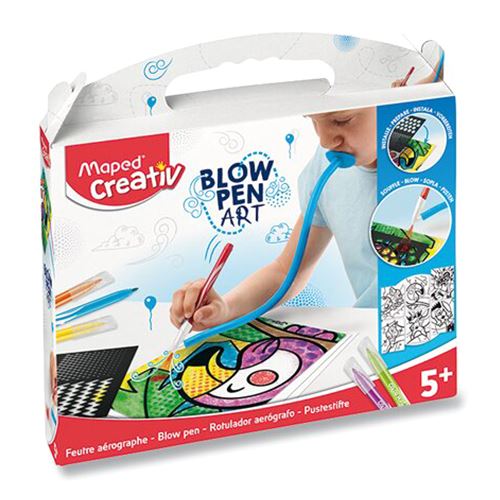 Kreatívna sada MAPED Creativ Blow Pen Art fúkacie fixy - sada 6 ks