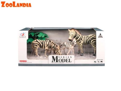 Zoolandia zebra kölykökkel és kiegészítőkkel dobozban