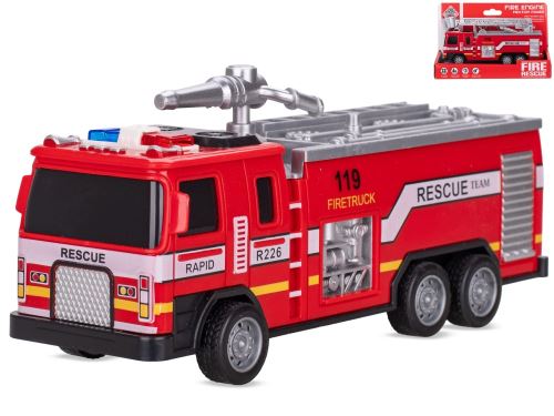 Auto hasiči 17,5cm na zotrvačník 2druhy v krabičke