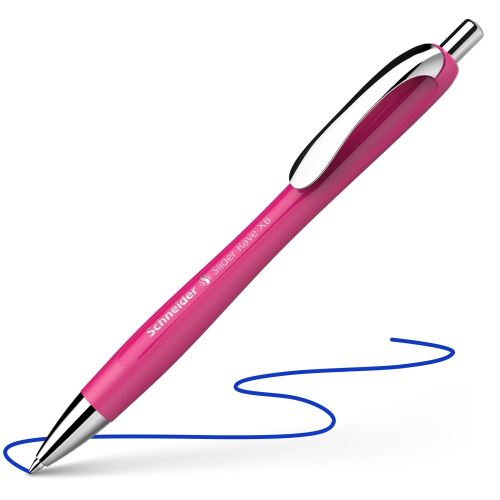 Pero guľôčkové Schneider Slider Rave XB Power Pink - modrá náplň