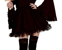 Kostým pre dospelých Flirtujúca mníška (šaty, čelenka), veľkosť M (1)