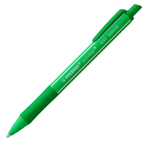 Pero guľôčkové STABILO pointball colorful - zelená náplň