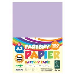 Farebný papier A3 80g/m2, bal/100 ks - pastelová fialová