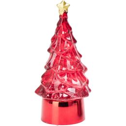 Karácsonyfa 12 cm LED fénnyel /shake it snows inside (mix /1 db) (2)