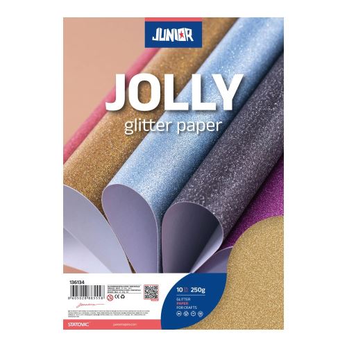 Dekoračný papier A4 Glitter zlatý 250 g