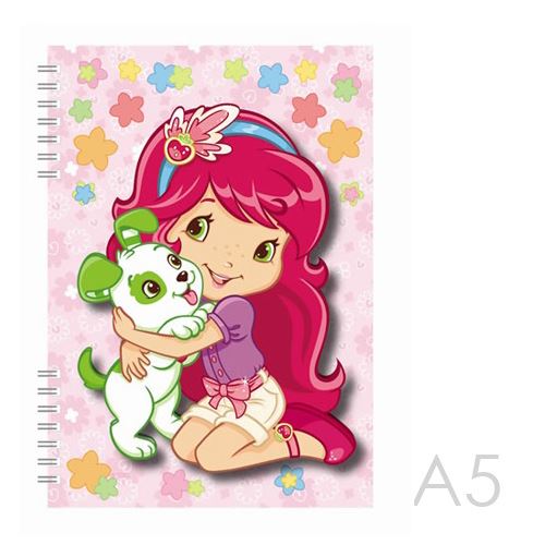 Jegyzetfüzet A5 Akim 3D alkalmazással - Strawberry