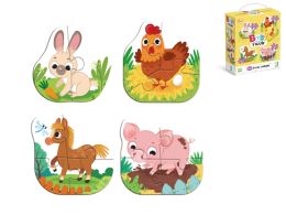 Puzzle gyerekeknek 12,5x11,5cm állatok farm 13 darab 4képes 18m+ dobozban Puzzle gyerekeknek 12,5x11,5cm állatok farm 13 darab 4képes 18m+ dobozban