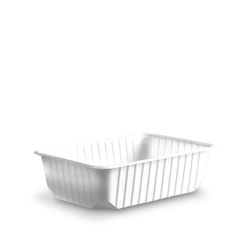 Tub (PP) négyzet alakú fehér 186 x 133 mm 750 ml [50 db]