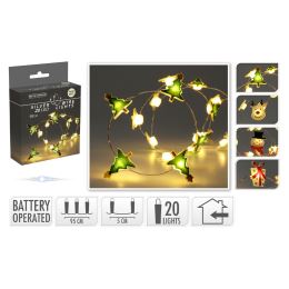 Fénylánc 20 mikro LED meleg fehér, hossza 95 cm (4 változat)