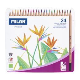 Színesceruza MILAN hatszögletű 3,3mm 24db metal box Színesceruza MILAN hatszögletű 3,3mm 24db metal box
