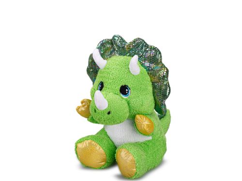 Triceratops plüss 16,5cm ülő zöld 0m+ zsákban