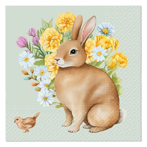 Obrúsky PAW L 33x33cm Festive Bunny Print