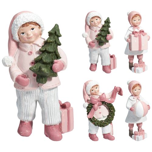 Karácsonyi figura fiú/lány 120 mm (4 féle design mix / 1 db ára)
