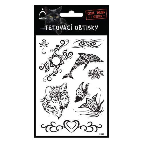 Tetovacie obtlačky čierne - kvet