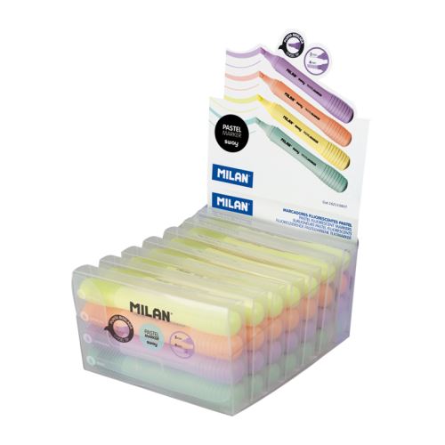 Zvýrazňovač MILAN Sway Pastel Sugar / sada 4 ks