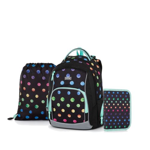 Školský batoh (3-dielny set) OXY GO - Dots