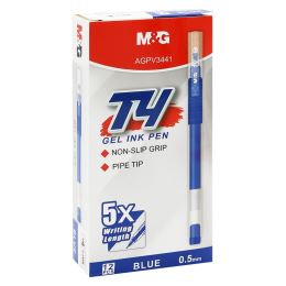 Gél toll M&G T4 (0,5 mm) - kék utántöltővel (1)