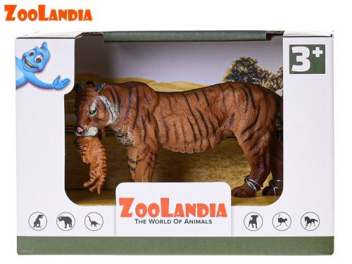 Zoolandia tigris kölyökkel 15 cm dobozban