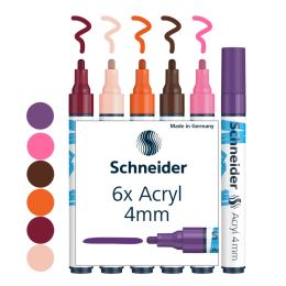 Schneider Paint It 320 akril filctoll 4mm - 6 darabos készlet V3